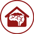 Icon general psychiatry: a house with a brain filling it