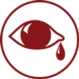 Icon depression: an eye with a tear falling