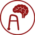 icon geriatric psychology: a brain with a walker